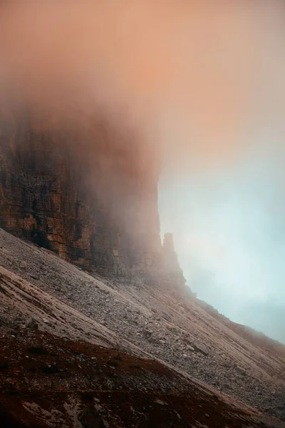 Dolomiter Naturliga Landskap Dimma Norra Italien — Stockfoto