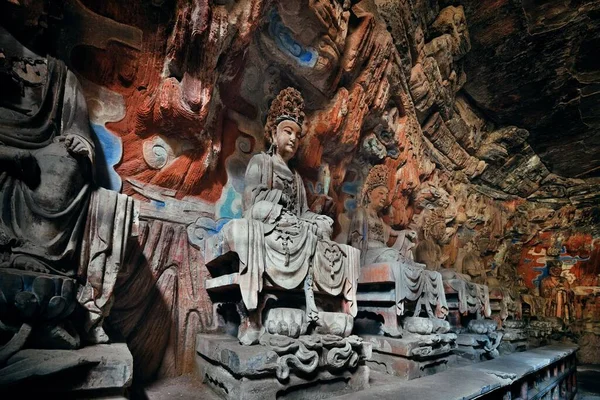 大祖石刻是中国重庆郊区的世界遗产 — 图库照片