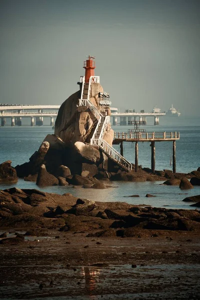 Lighthouse Sea Xiamen Fujian China — Stock Photo, Image