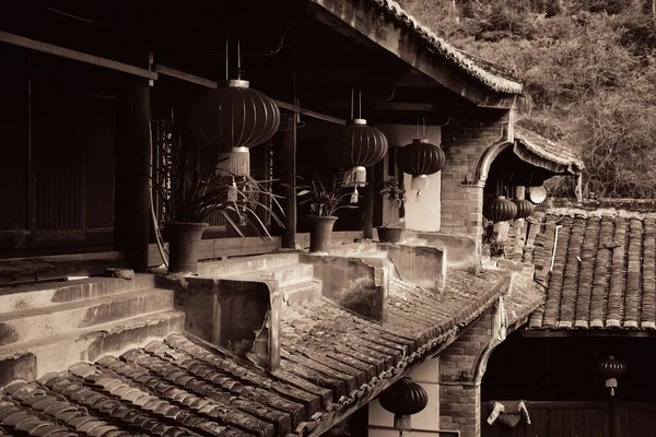 Binnenplaats Van Hakka Traditionele Gebouwen Fujian China — Stockfoto