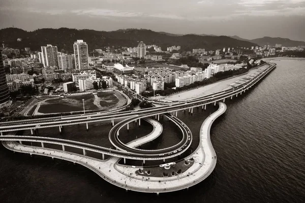 Xiamen Architecture Ville Vue Air Dans Fujian Chine — Photo