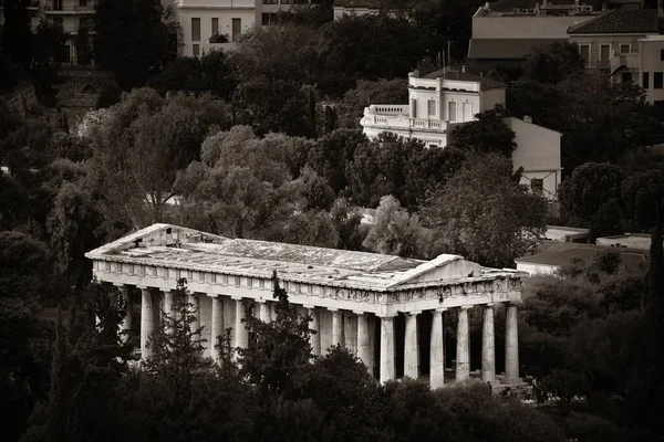 ギリシャアテネの山頂から見たヘファエストゥス神殿 — ストック写真