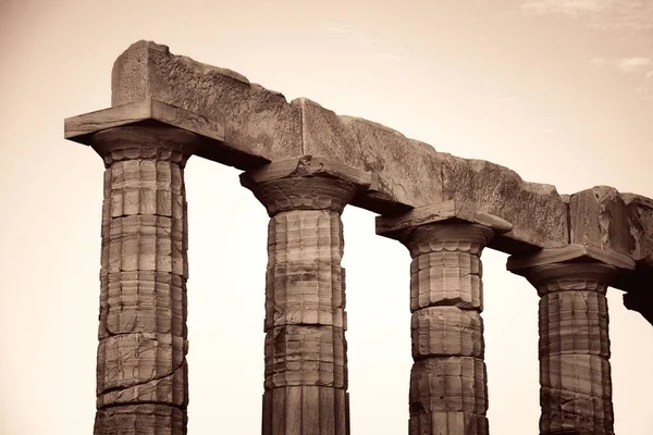 Tempio Poseidone Vicino Atene Grecia — Foto Stock