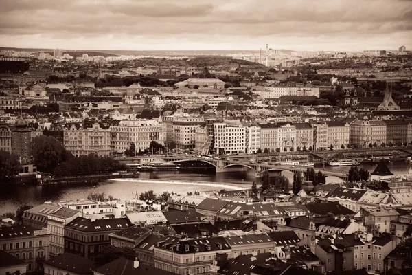 Skyline Praga Puente Sobre Río República Checa — Foto de Stock