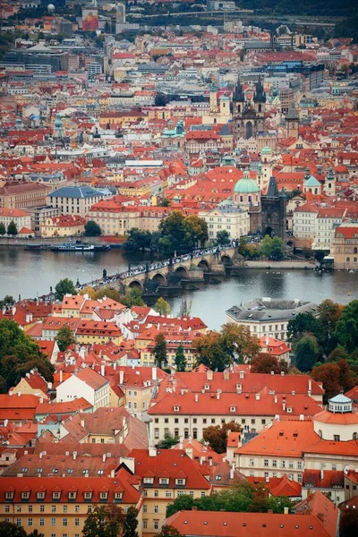 Skyline Praga Puente Sobre Río República Checa — Foto de Stock