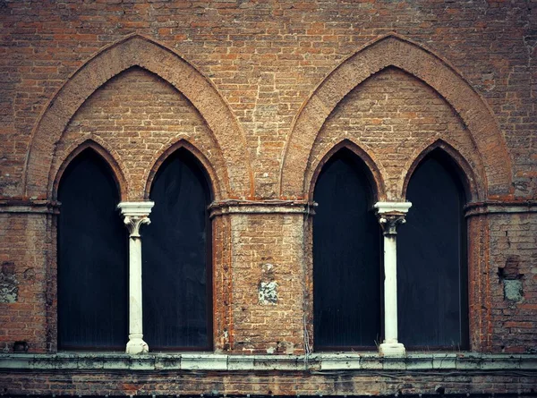 Italia Siena Vecchio Edificio Primo Piano Con Finestra Epoca — Foto Stock