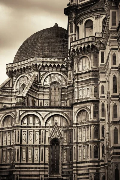 Duomo Santa Maria Del Fiore Florence Italy Closeup View Black — Stock Photo, Image