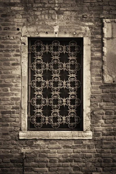 Närbild Fönstret Historiska Byggnader Venedig Italien — Stockfoto