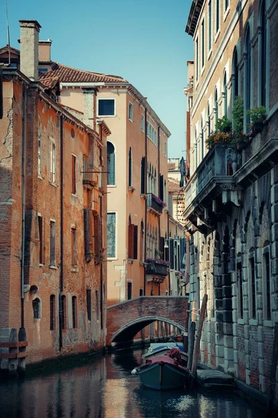 Venetië Uitzicht Gracht Met Historische Gebouwen Italië — Stockfoto