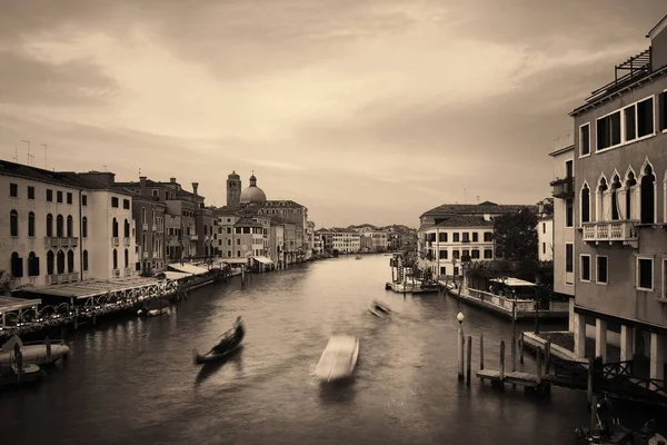 Veneza Vista Grande Canal Com Edifícios Históricos Itália — Fotografia de Stock