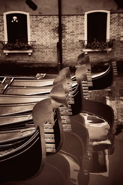 Gondola Closeup View Water Venice Italy — Stock Photo, Image