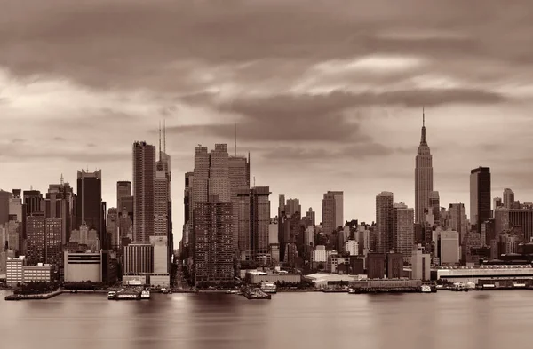 Manhattan Midtown Skyskrapor Och New York City Skyline — Stockfoto