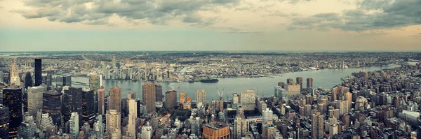 New York City Manhattan Ostpanorama Mit Wolkenkratzern Und East River — Stockfoto