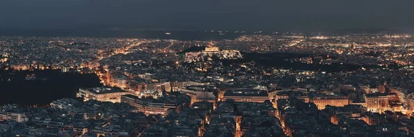 Skyline Von Athen Vom Lykavitos Berg Mit Akropolis Griechenland — Stockfoto