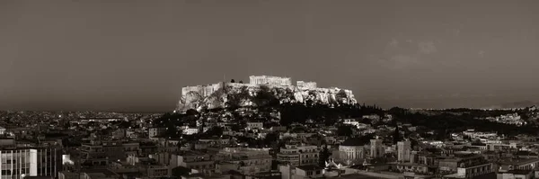Athènes Vue Panoramique Sur Toit Nuit Grèce — Photo