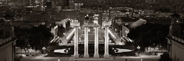 Marco Placa Espanya Vista Panorâmica Entardecer Barcelona Espanha — Fotografia de Stock