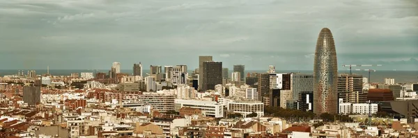 Uitzicht Skyline Van Barcelona Met Torre Glories Spanje — Stockfoto