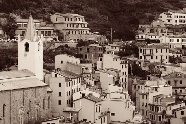 Riomaggiore View Mountain Cinque Terre Italy — стоковое фото