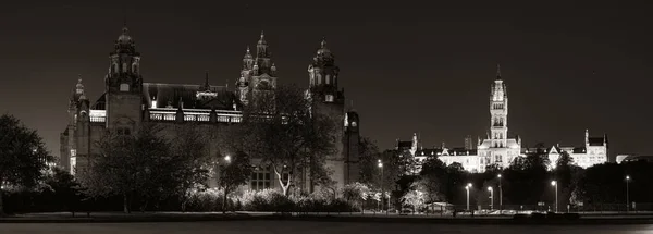 Glasgow Üniversitesi Kampüs Manzaralı Tarihi Mimari Gece Skoçya Ngiltere — Stok fotoğraf