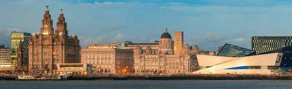 Stadtbild Der Skyline Von Liverpool Mit Gebäuden England — Stockfoto