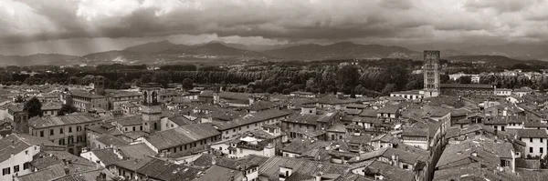 İtalya 'da kule ve katedral manzaralı Lucca silueti