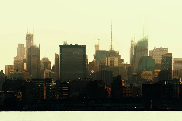 Nova York Midtown Skyline Vista Urbana Com Arquitetura Histórica — Fotografia de Stock