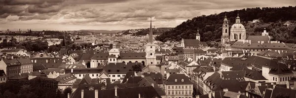 Prag Skyline Takutsikt Med Historiska Byggnader Panorama Tjeckien — Stockfoto