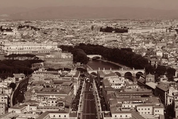 Rome Vue Panoramique Depuis Sommet Basilique Saint Pierre Cité Vatican — Photo