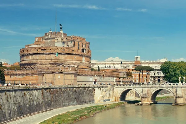 Castel Sant Angelo Italien Rom Och Bron Över Floden Tiber — Stockfoto