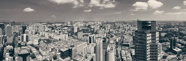 Singapore Marina Bay Vista Sul Tetto Con Grattacieli Urbani — Foto Stock