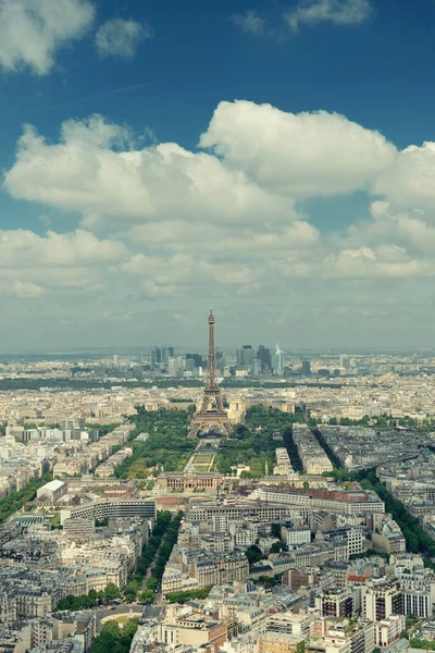 Paris Takterrass Med Utsikt Över Eiffeltornet Och Stadens Skyline — Stockfoto