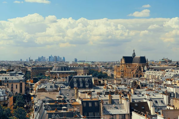 Παρίσι Άποψη Στον Τελευταίο Όροφο Ορίζοντα Της Πόλης — Φωτογραφία Αρχείου