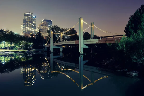 Calgary Prince\'s Island at night, Canada.