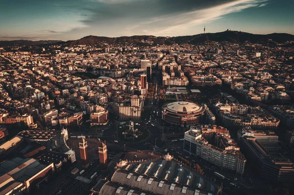 İspanya 'da Barselona' nın hava manzarası.