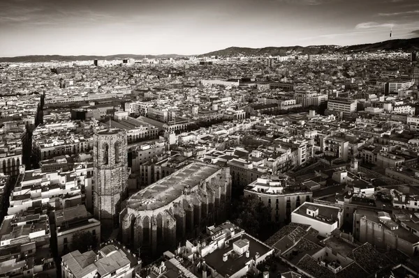 Vue Aérienne Quartier Gothique Barcelone Espagne — Photo