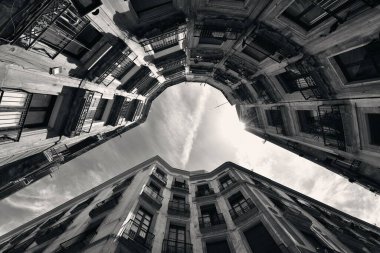 İspanya 'da Barcelona Caddesi manzarası.