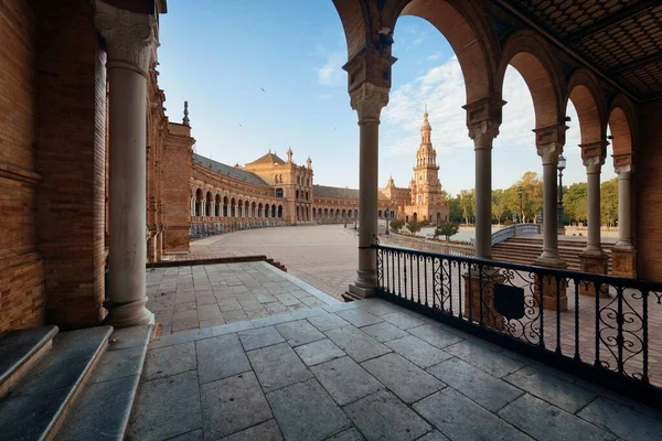 Plaza Espana Eller Spanien Square Närbild Sevilla Spanien — Stockfoto