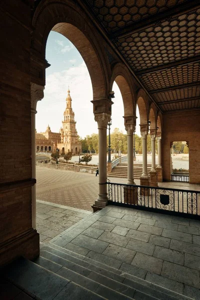 Plaza Espana Het Plein Van Spanje Dichtbij Sevilla Spanje — Stockfoto