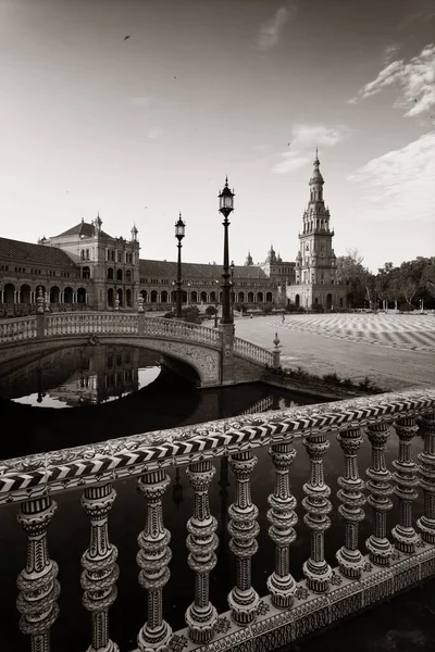 Plaza Espana Espagne Vue Rapprochée Place Séville Espagne — Photo