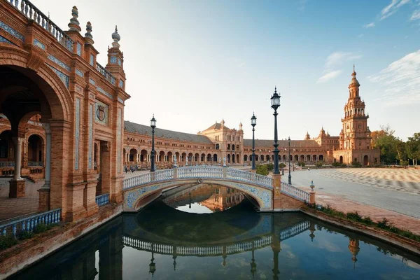 Plaza Espana Nebo Španělsko Náměstí Detailní Pohled Seville Španělsko — Stock fotografie