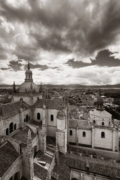 Starověká Architektura Katedrály Segovia Španělsku — Stock fotografie