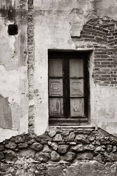 Segovia Gasse Mit Alten Fenster Nahaufnahme Spanien — Stockfoto