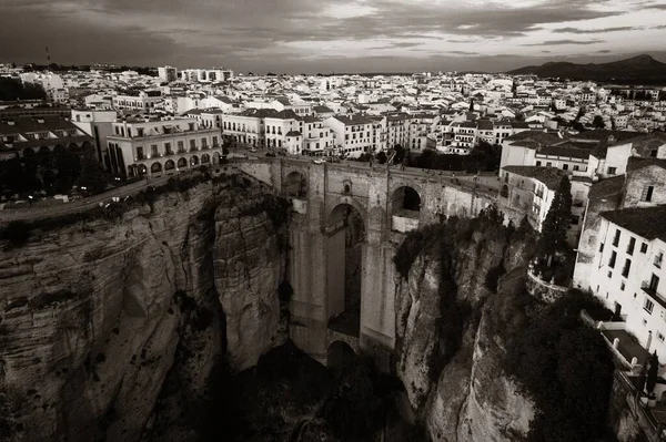 Puente Nuevo Ponte Nova Vista Aérea Ronda Espanha — Fotografia de Stock