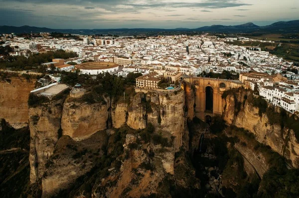 Puente Nuevo Новый Мост Вид Воздуха Ronda Spain — стоковое фото