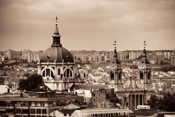 Madrid Vista Panoramica Dello Skyline Della Città Spagna — Foto Stock