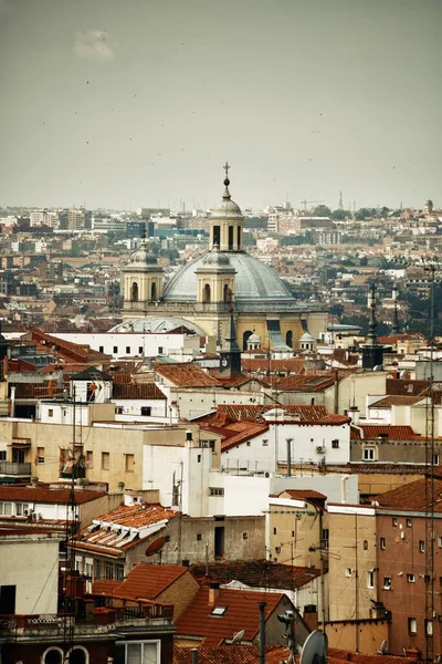 Madrid Střešní Pohled Panorama Města Royal Basilica San Francisco Grande — Stock fotografie