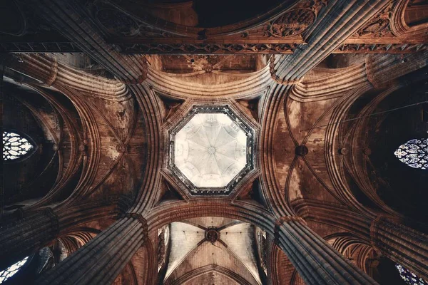 Bazilika Santa Maria Del Mar Detailní Záběr Barceloně Španělsko — Stock fotografie