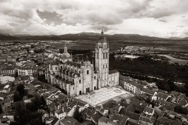 Luftutsikt Över Katedralen Segovia Spanien — Stockfoto