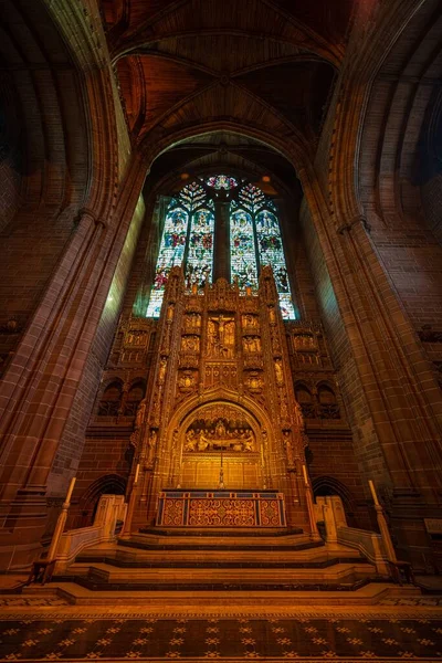 Liverpool Anglican Cathedral Historical Architecture Close View England Reino Unido —  Fotos de Stock