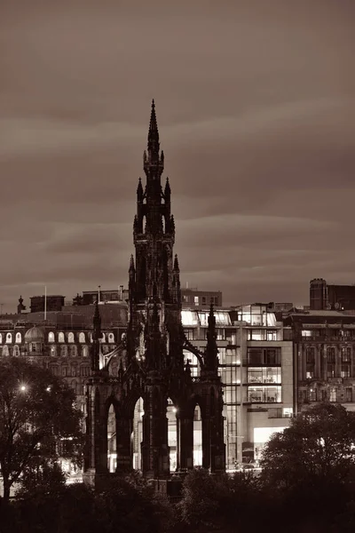 Monument Scott Vue Sur Ville Édimbourg Royaume Uni — Photo